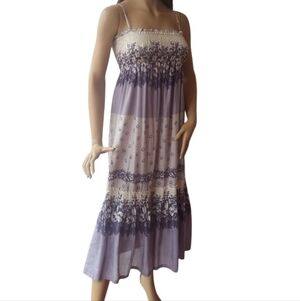Victoria's Secret Smocked Prairie Maxi Sundress Beach Dress Sz Medium